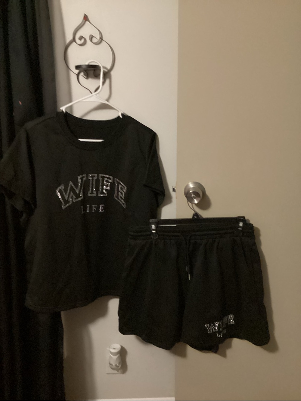 "WIFE LIFE" Women's Black Lounge Shorts
